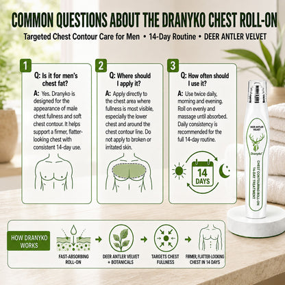 Dranyko® 14-Day Men's Chest Contouring Roll-On
